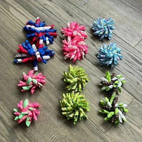 Handmade Other - ✨2/$30✨HANDMADE Hair Bows | Colourful handmade  Korker bows pack of 12